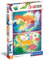 Clementoni 24755 Supercolor Lustige Dinos – Puzzle 2 x 20 Teile ab 3 Jahren, buntes Kinderpuzzle mit besonderer Leuchtkraft & Farbintensität, Geschicklichkeitsspiel für Kinder