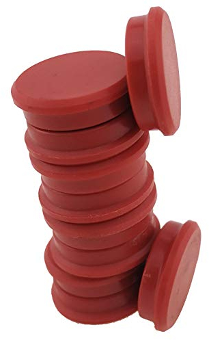 RIKAMA® – 25 runde Magnete mit 24 mm Ø für Whiteboards, Kühlschränke, Magnettafeln, Magnetwände, Aktenschränke & und andere metallische Oberflächen – Haftkraft bis zu 10 DIN A4 Seiten (Rot)