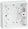 Knightsbridge White Square edge Plastic Single 25mm Pattress Box