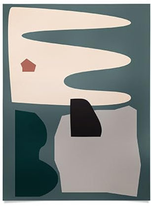 Society6 Mpgmb // Shape Study #21 Poster, NEU, 45,4 kg, glattes Glanzpapier, Mehrfarbig, 18x24