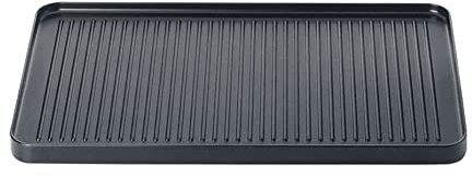 Spring CLASSIC Raclette 8 Personen Grillplatte, Aluminiumguss, Antihaftbeschichtet, Passend zu Raclette CLASSIC 8 Personen, 40 × 25 cm, Beidseitig verwendbar für Grill-Muster und Crepe-Formen
