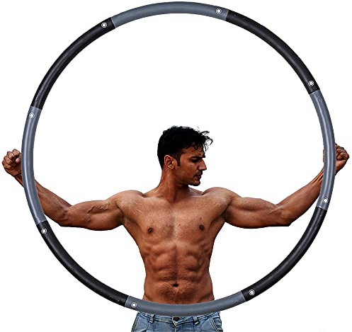 joyfuntech 8 Teile 2,3kg 100cm Hula Hoop Reifen,Hula Tanz Lernen,Erwachsene Kinder zur Gewichtsabnahme,Fitness/Training/Büro Bauchmuskelkonturen,richtig 2,3kg Gewicht