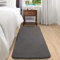 Color G Teppich Läufer, 40 x 120 cm Weich Teppiche für Schlafzimmer Bettvorleger Esszimmer, Teppiche Wohnzimmer Bodenmatte rutschfeste Unterseite (Dunkelgrau)