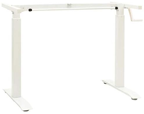 Tidyard Schreibtisch-Gestell Höhenverstellbar (71-113 cm),Breite (102-160 cm),Manuell Handkurbel Tischgestell Arbeitstisch Schreibtischgestell Schreibtischrahmen aus Kohlenstoffstahl