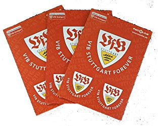 VfB Stuttgart Postkarten mit Sticker 3er Set - Sports Greeting Card - Glückwunschkarte