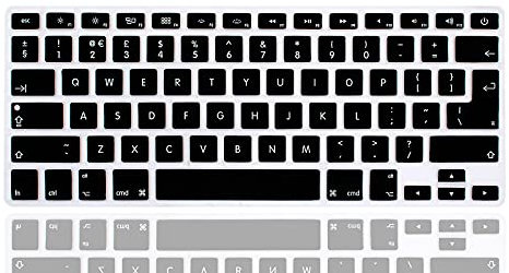 XHLWZR EU/UK/US English Language Silicone Keyboard Cover Skin for MacBook Pro 13 15 17 (2015 or Older Version),for MacBook Air 13 A1369/A1466,USA and European Layout Protective Skin