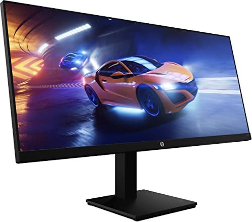 HP X34 Gaming Monitor, Schermo da 34 pollici, Pannello IPS 21:9 UWQHD 165Hz, 1 ms, Antiriflesso, 400 nits, 1000:1, AMD FreeSync, Low Blue Light, VESA 10x10 cm, HDMI 2.0, Displayport 1.4, Nero