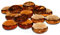 Steingrau 1kg Glasnuggets Korngröße 30-35 mm Pastell-Orange-Braun II. Wahl