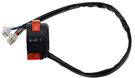 GOOFIT Moto 22mm 7/8 on Off Contrôleur Contrôle Guidon Bouton Monté Fonction Commutateur Remplacement pour ATV Dirtbike Go Kart Scooter PitBike