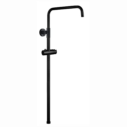 ENKI G18 Carre Modern LED Riser Rail Kit, Stainless Steel, Rainfall | Easy Install, Fittings Included, 1-Year Guarantee, Rainfall Shower Head, Handset & Hose, Exposed Shower, Bathroom