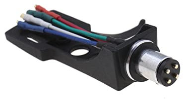 The Lord of the Tools Turntable Headshell Mount Universal Turntable Headshell with Lead Wires 6.4cm Phono Headshell Mount Replacement Phonograph Head Holder for Various Phono