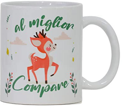 PrintedGift Tazza Mug per Compare - Tazza Al Miglior Compare - Idea Regalo - Bianca, in Ceramica - 300 ml