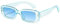 Kimorn Occhiali da sole rettangolare per le donna Uomo Occhiali alla moda retrò Occhiali da sole vintage anni '90 Protezione UV 400 Cornice quadrata K1200 (Lente blu trasparente con montatura blu, 65)