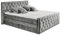 CASHFIELD 8 Boxspringbett mit Bettkasten 180x200, Grau - Bequemes Doppelbett mit 7-Zonen-Federkern Matratze & Kaltschaum Topper mit Klimaband - 200 x 113 x 225 cm (B/H/T)