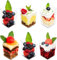 KAHEIGN 60Pcs Mini Dessert Cups, 90ml Plastic Square Slanted Dessert Cups Clear Parfait Appetizer Cup Reusable Serving Bowl for Dessert Pudding Mousse Party (4.8 x 7cm)