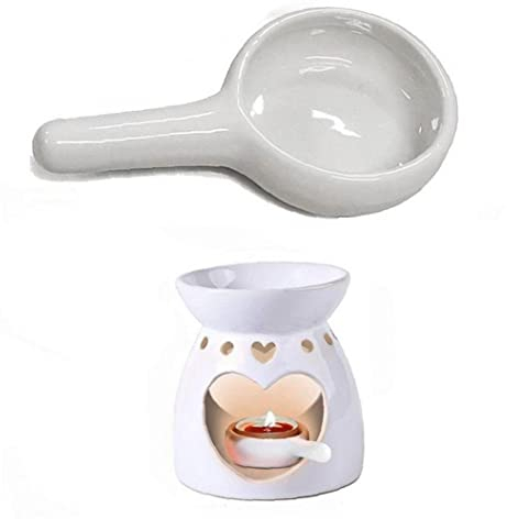 Cucchiaio Candela in Ceramica Fusione Bruciatura di Candele per Tealight Porta Vassoi per Aromapustrici per Aroma Decorazioni per Camera Letto per Ufficio