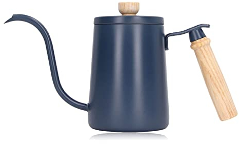 Hervidor de Agua con Cuello de Cisne de 600ml para Café(Azul)