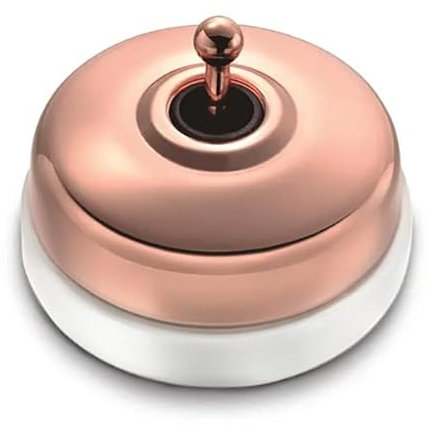 FONTINI - Va et Vient Porcelaine blanche Carcasse+manette cuivre brillant DIMBLER