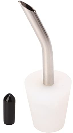 Stainless Steel Bottle Pourer Liquor Pour Spout Replacement Accessories Extension with Dust Cap for Coffee Alcohol, Coffee Pot Tea Pot Spout Cover Sleeve, Teapot Spout Protector (White)