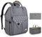 Lekebaby Nappy Changing Backpack,Baby Changing Bag Baby Nappy Backpack Bag with Changing Mat,Grey With Storage Bags