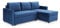 Home Detail Dorset 3 Seater Pull-Out Reversible Chaise Sofa Bed (Blue Velvet)