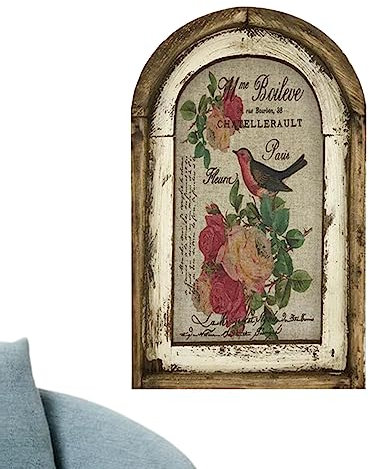 fanelod Blumenbilder, Wanddekoration, Blumen-Kunstwerk, Wanddekoration – Bohemia und Meerjungfrau, Holzbilder für Wohnzimmer, Schlafzimmer, Fenster