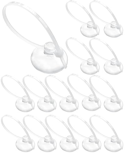 JETOP 50 Pack Saugnäpf Aquarium und 100 Stück Verstellbare Reißverschlüsse Kabel Set Aquarium Zubehoer für Holding Airline Tubing Reptilien Hängematten und Dekorationen Shrimp Nests Bindung Moos