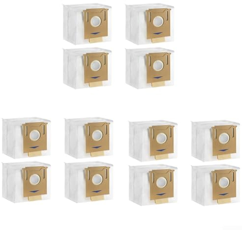 EpheyFIF Dust Bag Replacement, for Ecovacs for Deebot N10, N10 Plus, for Robot Vacuum Mop Cleaner, Vacuum Cleaner Dust Bags(12pcs)
