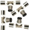 BOOPARTS - 4 pezzi - Tee a crimpare - Tee uguale a crimpare multistrato Ø16-Ø16-Ø16 contorno TH - per unire tre tubi multistrato dello stesso diametro