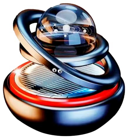 Tragbare Auto-Diffusor zur Luftreinigung, Auto Armaturenbrett Dekoration,Mini-tragbare Solarrotierende Aromatherapie-Ornamente, Perfekte Auto Gadgets für den Innenraum, 360 Grad Drehbar (Schwarz)