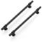 Ravinte Lot de 5 poignées de meuble - 256 mm - Pour armoires de cuisine, portes et meubles - Avec base ronde - Noir