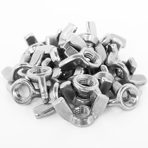 Topnorm24 – DIN 315 Flügelmuttern M8-25 Stück Schmetterlingsmuttern Edelstahl A2 V2A metrische rostfreie hochwertige Flügelmutter Wing Nut (25, M8)