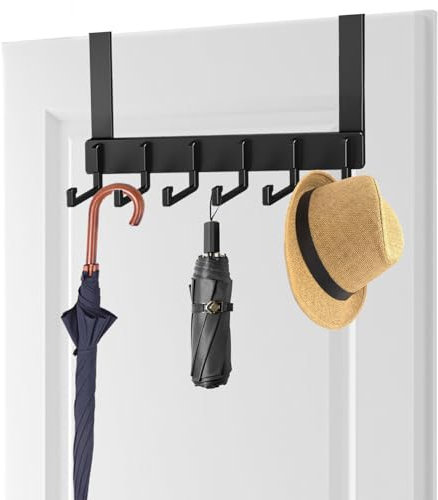 Lnhgh Gancho detrás de la puerta, colgador para puerta sin perforación, gancho de almacenamiento para habitación infantil, dormitorio, baño, puerta principal