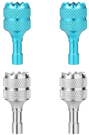 lasuroa 4 Pezzi Stick per Controller per Droni, Alluminio Joystick per Droni Staccabile Bilanciere per Pollice Ricambio per DJI Mini 3 PRO DJI Controller RC Smart Accessori (Argento, Lago Blu)
