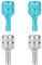 lasuroa 4 Pezzi Stick per Controller per Droni, Alluminio Joystick per Droni Staccabile Bilanciere per Pollice Ricambio per DJI Mini 3 PRO DJI Controller RC Smart Accessori (Argento, Lago Blu)