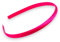 Haarreif, dünn, mit Satin überzogen, einfarbig, in hellen Farbtönen, 1 cm, Hot Pink