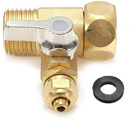 ZONEEAKO 1/2 1/4 Inch Messing Wasserhahn-Feed-Kugelhahn-Hahn-Wasser-Filter Umkehrosmose-Anlage Water Purifier-Hahn-Hahn-Adapter Belüfter Umsteller Spender Geschirrspüler Kit-Wannen