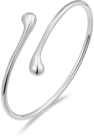 LILIE&WHITE Silberner Armreif – Minimalistisches und offenes Design für Damen, Eleganter Schmuck für Alltag und besondere Anlässe, Hochwertige Verarbeitung