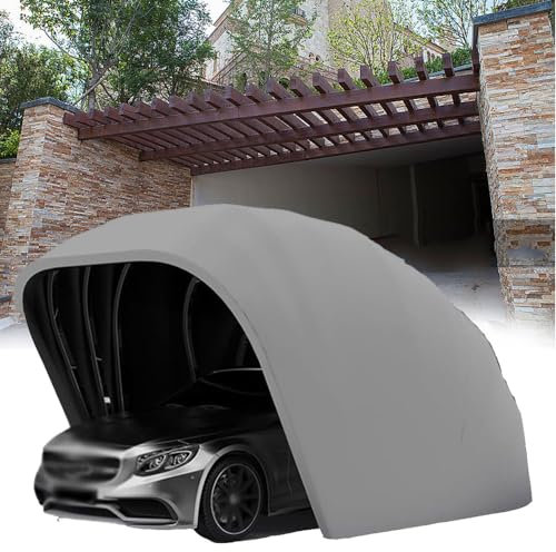 RNQZ Posto Auto Coperto per carichi Pesanti, Garage Portatile in Acciaio Inossidabile, Tenda da Garage per Auto Mobile Completamente Automatica con Telecomando,5.9 * 2.7 * 2.45M/19 * 8.8 * 8ft
