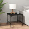 Tino Tech Couchtisch im Wohnzimmer Schwarz 40x40x35 cm Holzwerkstoff Büro Beistelltisch Verstellbare Beine Stabiler Rahmen Sofatisch Starkes Material Feuchtigkeitsbeständigkeit