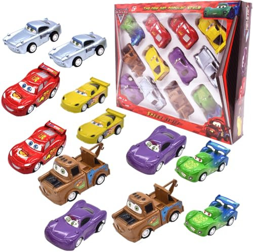 TIUASHR Auto Spielzeug Set, 12Stück Car Spielzeugauto Set, Mini Die Cast Spielzeugautos, Pull Back Autos, Kleine Fahrzeuge, Mini Cars, Spielzeug Auto, Geschenk für Kinder ab 3 Jahren