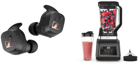 Sennheiser SPORT True Wireless Earbuds - Bluetooth In-Ear Headphones for Active Lifestyles & Ninja 2-in-1 Blender with 3 Automatic Programs; Blend, Max Blend, Crush, and 4 Manual Settings, 2.1L