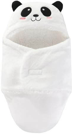 WYTbaby Baby Swaddle Decke Warme Kapuzendecke, Neugeborenes Baby Schlafsack Fleece Niedliche Bärenform Winter Einschlagdecke für 3–6 Monate