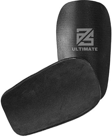 as ULTIMATE Schienbeinschoner schwarz Anpassbar für Erwachsene & Kinder, Damen & Herren Fußball, Fussball - Football, Shin Guards, Shin Pads, extra klein, dünn, Mini mit Beutel Thermo Shinpads
