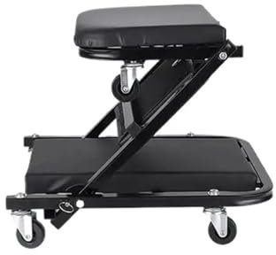 LCQSYE hocker mit Rollen Auto-Detaillierungshocker, Stuhl, Roll- und Klappsitz, für mechanische Werkstatt, Werkzeugwagen Werkstatt Rollhocker