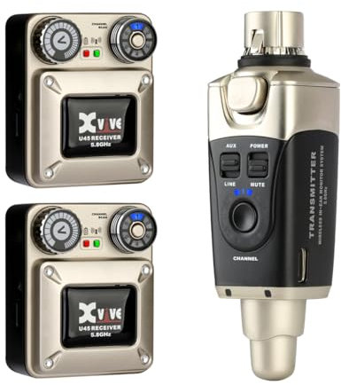 XVIVE U45R2-5.8 GHZ WIRELESS IN EAR MONITOR SYSTEM WITH TWO RECEIVERS