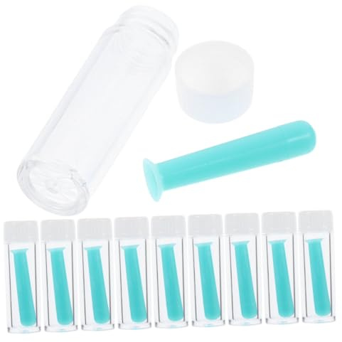 CTIRCHIU 10stücke Kontaktlinsensauger für Weiche Linsen Harte Linsenentfernerstäbchen Brillenentferner Tragehilfe Rutschfester Brillenhalter Brillenreparaturset Saugnäpfe Brillenzubehör