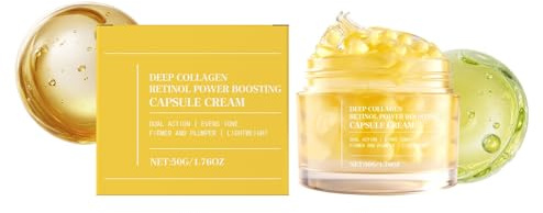 Deep Collagen Retinol Capsule Cream – Leichte tägliche Feuchtigkeitspflege, hellt auf und strafft, 50 g, für alle Hauttypen geeignet