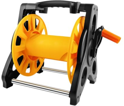 Minimalist Hose Reel Roller Base - Upgrade Your Existing Hose, 360° Wheels & ABS Core, 1.65KG (Yellow/Black)