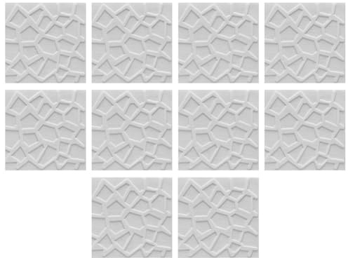 MeevrgR 3D-Wandaufkleber, 3D-Optik, Steinfliesen, 35 x 35 cm, 10 Stück, strukturiert, geeignet für Wohnzimmer und Küche, selbstklebend, praktisch mit einem Abzieh-Design, 10 Stück